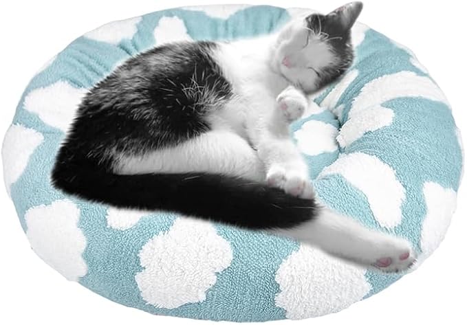 Whiskers & Friends Cat Bed, Cat Beds for Indoor Cats Washable, Small Dog Bed Calming Pet Bed, Cat Beds & Furniture, Large Cat Bed, Kitty Kitten Bed