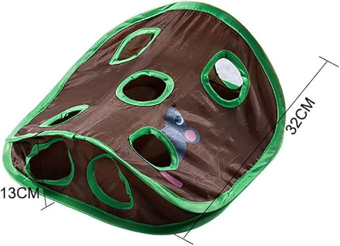 Alnicov 9 Mouse Hole Cat Interactive Toys,Polyester Cat Intelligence Toys Training Toys Cat Accessories Easy to Set Up Cat Supplies