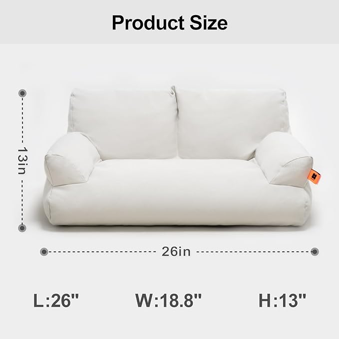MEWOOFUN Pet Sofa Bed for Medium Pets Cat Couch Cat Bed with 26×19×13 Inch Removable Washable Cover Nonskid Bottom Puppy Couch Pet Bed up to 25 lbs (Grey)