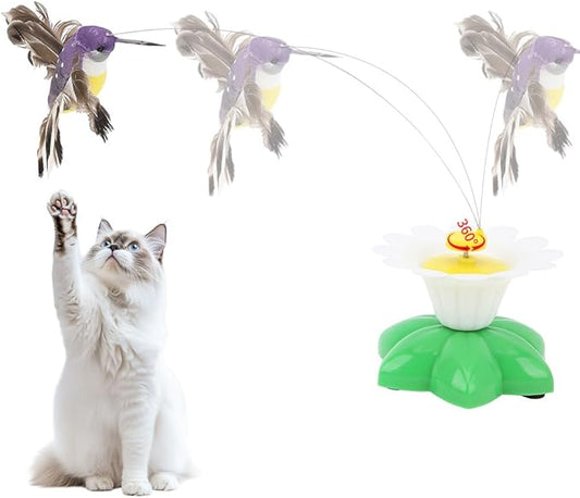 Bird Toy for Pet Cats, Electric Flying Bird Cat Toy, Funny Rotating Electric Flying Bird Interactive Toy with A Fastening Tape, for All Breeds Cat