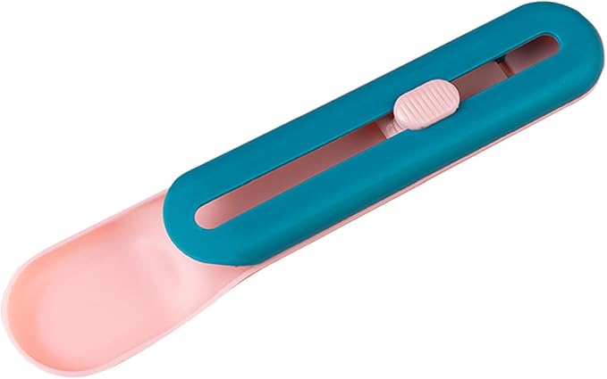 Cat Strip Squeeze Spoon, Multi Functional Pet Spoons Cat Feeder, 2pcs Cat Wet Food Spoon Pet Food Spoon for Lickable Wet Cat Treats Pet Liquid Snack Feeding(Dark Green+Pink