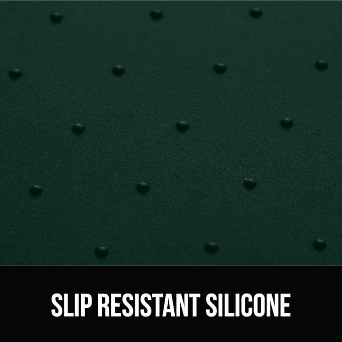 GORILLA GRIP 100% Waterproof Raised Edge BPA Free Silicone Pet Feeding Mat, Dog Cat Food Mats Contain Spills Protects Floors, Placemats for Cats and Dogs Water Bowl, Pets Accessories 23x15 Green