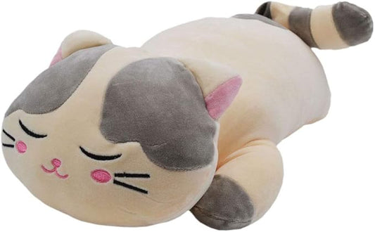 Very Soft Cat Big Hugging Pillow Plush Kitten Kitty Stuffed Animals Gray