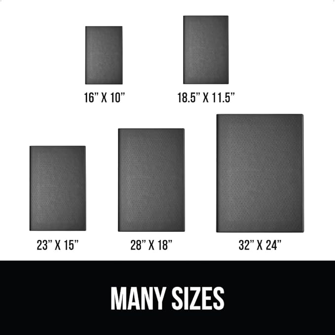 Gorilla Grip 100% Waterproof Raised Edge BPA Free Silicone Pet Feeding Mat, Dog Cat Food Mats Contain Spills Protects Floors, Placemats for Cats and Dogs Water Bowl, Pets Accessories 28x18 Charcoal