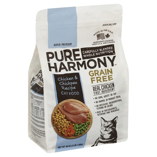 Pure Harmony, Cat Food, Grain Free, Chicken & Chickpea Recipe , 3 LB