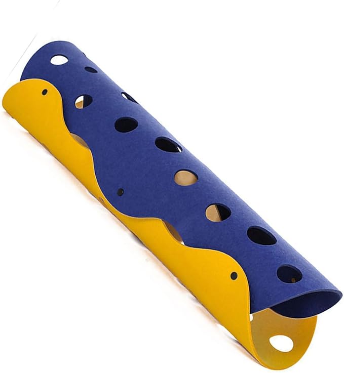 Cat Tunnels, Foldable Pet Tunnel Tube Bed with Holes Cats Toys Random Combinations Cats Play Mat for Interactive Exercise Peekaboo Cat Cave(Blue+Yellow)