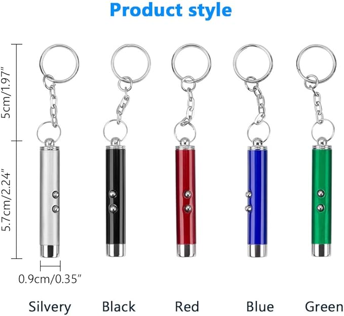 2-in-1 Cat Pet Toy Red LED Pointer Pen White Flashlight Torch Interactive Training Pen for Cat Dogs