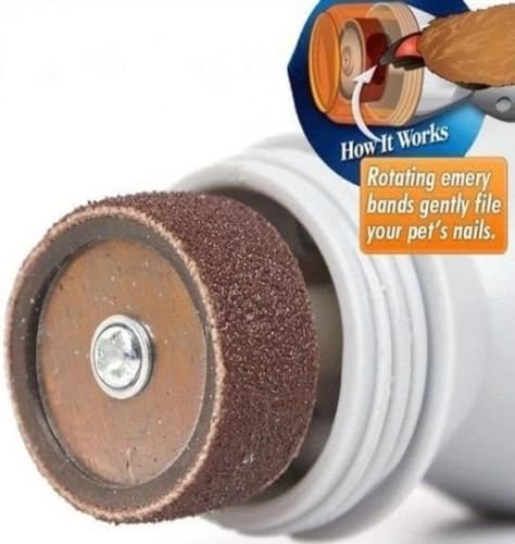 Battery Powered Safe Automatic Electric Pet Nail Clippers Trimmer Dog Cat Gentle Claw Paw Care Grinder Grooming Drill File Kit Nail Gentle Filing Wheel Shedding Manicure Pedicure Tool Set