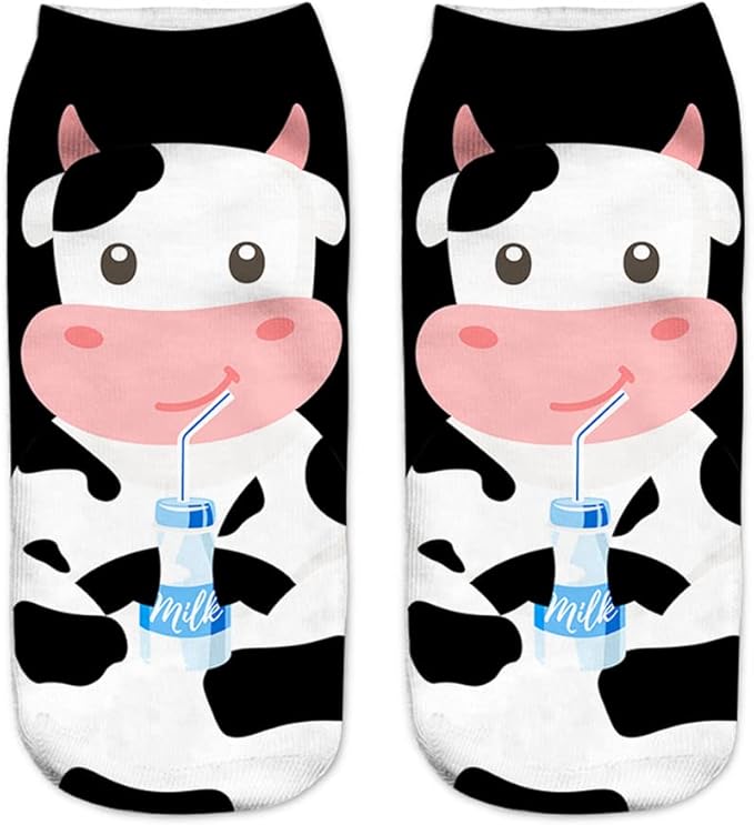 Benefeet Sox Womens Girls Funny Crazy Ankle Socks - Fun Novelty 3D Print Pattern Silly Cute Animal Food