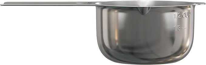 Color Up Dog and Cat Food 1/2 Scoop Premium Pet Food Measuring Cup - Stainless Steel (1/2 Scoop (1/2 Cup))