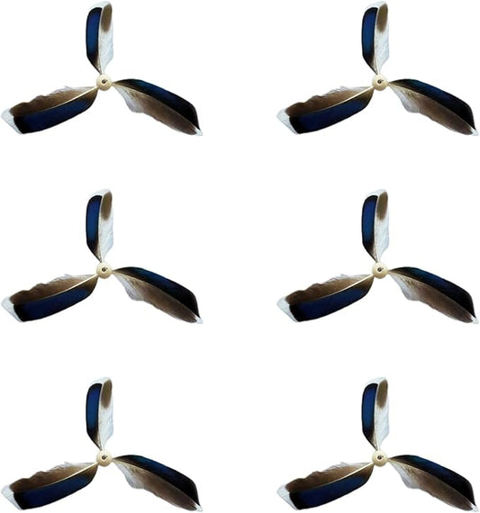 Spinning Feather Propeller Cat Toy Refill, Cat Feather Toy Refill Cat Wand Toy Refill Attachment Replacement with Clasp (6-Pack)