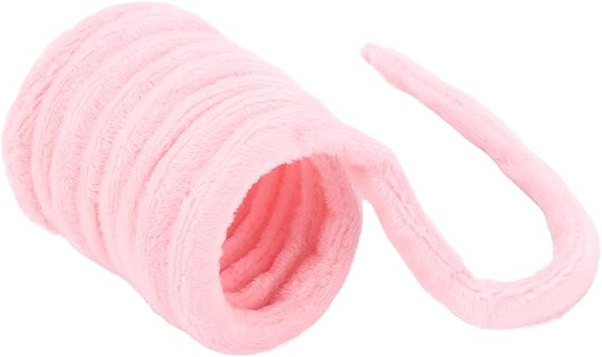 Plush Cat Spring Toys, Colorful Interactive Cat Toys Cat Entertaining Toys, Colorful & Durable Plastic Spring Coils Attract Cats Providing Interactive Playtime and stimulating Their Instincts(Pink)