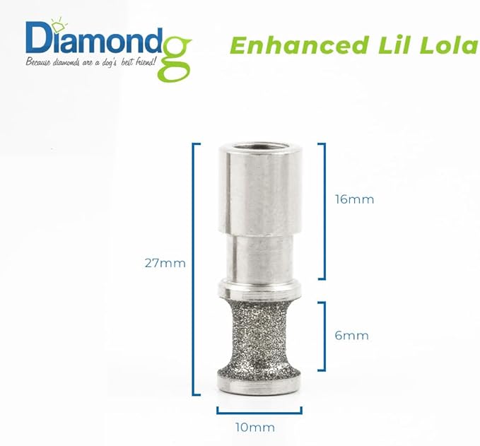 Diamondg - Professional Rotary Nail Grinder Bit - for Small Dogs - Painless Nail Trimmer Bits Won't Pull Hair or Get Hot - Pack of 1