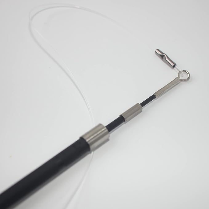 Fosrion Real Raccoon Tail Fur Cat Bites Toy with Three Section Retractable Carbon Fiber Rod (Fox Fur Piece, Tail & Fishing Rod)