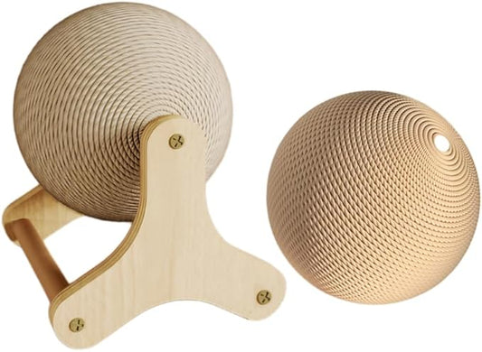 Cat Scratching Ball Toy Scratching Post Rotatable Scratching Training Exercise Sisal Material Scratching Toy, Equipped with a Replaceable Ball