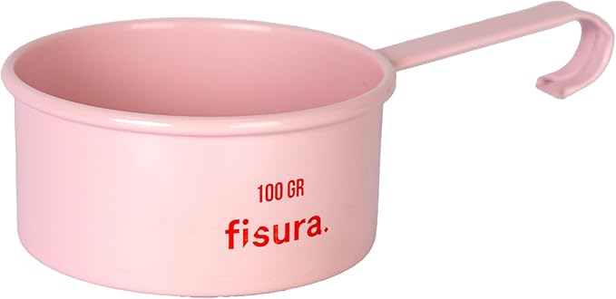 Fisura – Pink time to eat Pet Food Container. Pet Feed Container with Lid and Measuring Scoop. Metal Food Container for Dogs and Cats. 5 kg Capacity
