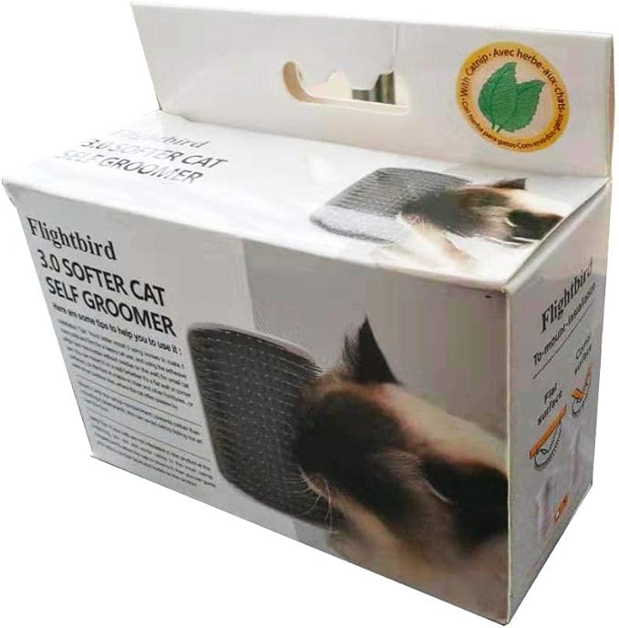 3.0 Softer Cat Self Groomer with Catnip, Dog Cat Corner Groomer,Wall Corner Scratcher Comb,Grooming Massage Brush, Perfect Scratch Massager Tool for Long & Short Fur Kitten 1