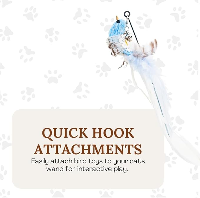 Cat Toy Any Surface Base Cat Wand Toy For Indoor Cats Toys For Boredom Wire Cat Toy Feather Wand Cat Toy Feather Cat Teaser Wand Birds Flying Bird Cat Toy Perfect For Home Alone Cat Toys Self Play
