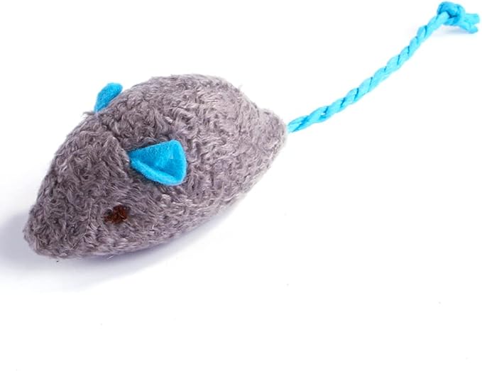 Q.Y.HOME Cat Toy Interactive Toy Plush Mouse Shaped Toy - (3 Pack),Small Breeds
