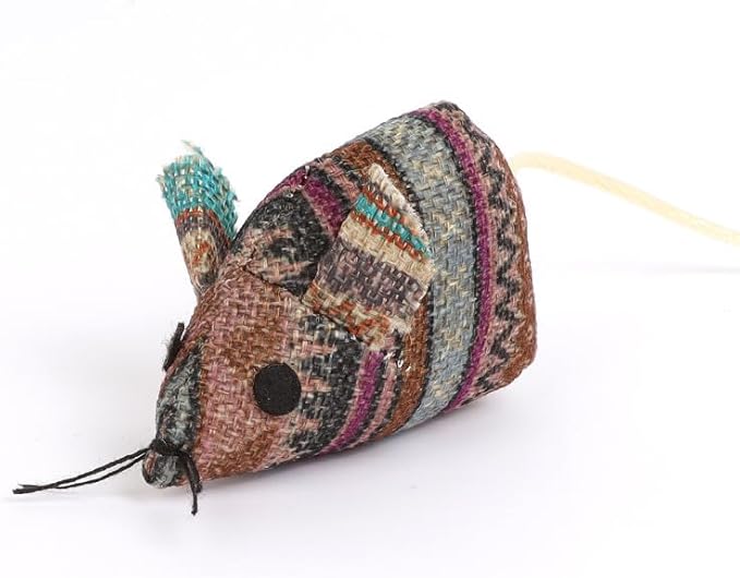 YAODHAOD Cat Catnip Toy, 3 Pcs Catnip Tooth Cleaning Toy, Interactive Cat Kicker Toy for Indoor Cats, Crinkle Sound Catnip Catnip Filled Toys (Mice Cat Toy)