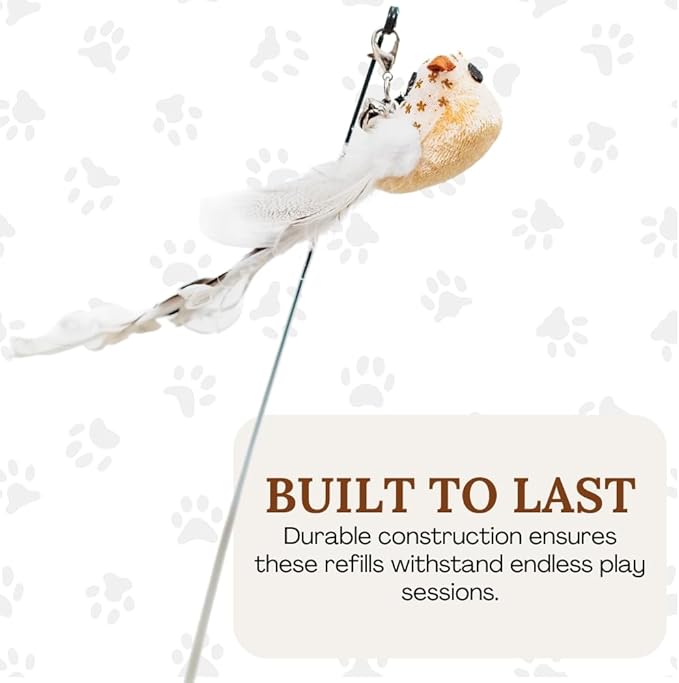 Cat Toy Any Surface Base Cat Wand Toy For Indoor Cats Toys For Boredom Wire Cat Toy Feather Wand Cat Toy Feather Cat Teaser Wand Birds Flying Bird Cat Toy Perfect For Home Alone Cat Toys Self Play