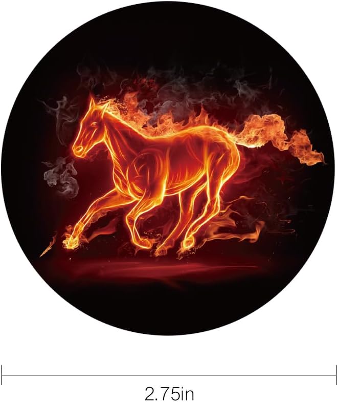 Car Cup Holder Coaster 2PCS Cool Fire Horse Car Coasters Car Cup Holder Insert Coasters Mats Compatible with Ford Mustang Bronco