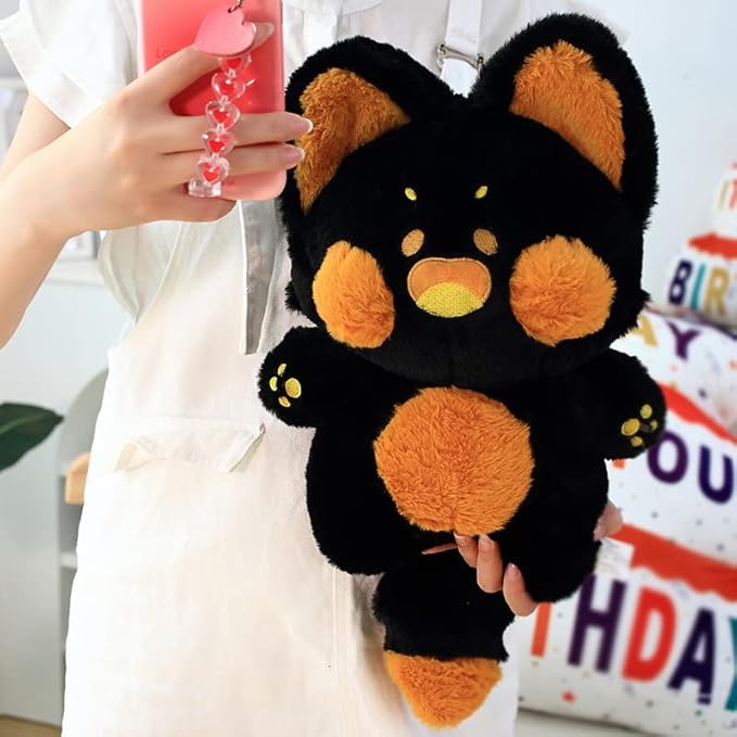 Galatee Cute Cat Plush Toy - Soft Cat Plushie Pillow Gifts for Adults and Kids (19.6" Black)