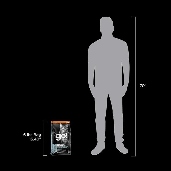 Go! Solutions Digestion + Gut Health, Dry Cat Food, Chicken Recipe with Ancient Grains, 6 lb Bag