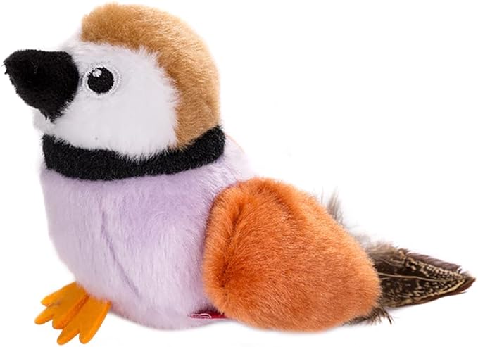 Cat Toys Bird Simulation Cat Toys Cute and Vivid Cat Toy for Cats Play and Exercise Pet Indoor Dancing Playing Toy (Brown)