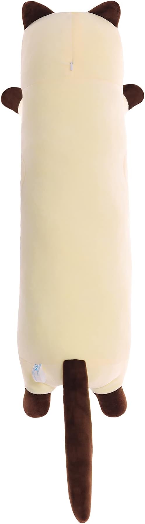 Long Cat Plush Pillow Soft Body Pillow, Stuffed Animal Cotton Kitten Sleeping Throw Gift for Kids Girlfriend(110CM,Beige), 110cm/43.3inch