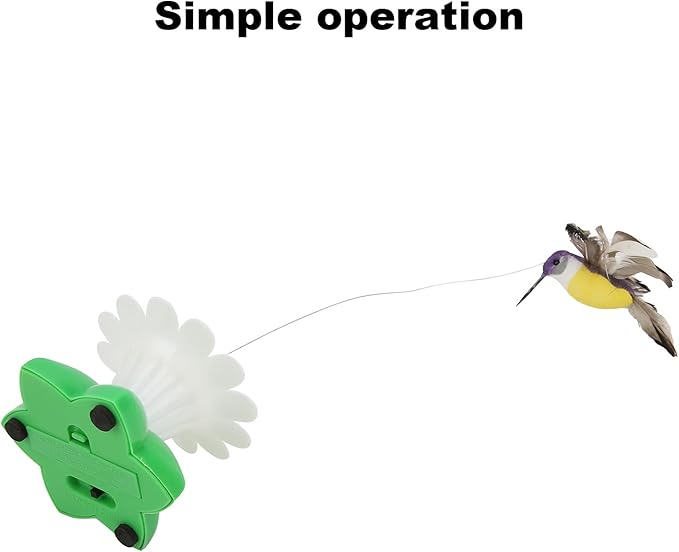 Zerodis Electric Flying Bird Cat Toy, Rotating Bird Cat Toy Bird Cat Toy Fluttering Sound for Kitten Small Animals