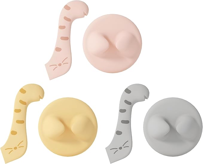 5 in 1 Pet Supplies Set, Absorbent Diatomite Scoop, Lids for Food Storage, Wet Cat Food Spoon with Can Opener, Fits Most Canned Cat Food, 3 Colors (Pink)