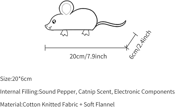 Cat Toy Set Catnip Toy Sets for Kittens, Fun & Engaging Play, Twice The Mice Kitten Toy, Interactive Cat Toy Catnip Toy Soft Plush Catnip Toys for Cats (Twice The Mice) Pack of 2 Toys