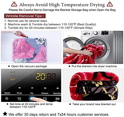 JML King Size Fleece Blanket, Korean Mink - 85 X 95 Inches, 9 Lbs, Soft and Warm, Thick Raschel Printed Mink Blanket for Autumn, Winter, Bed, Home (Printed - Khaki Floral)