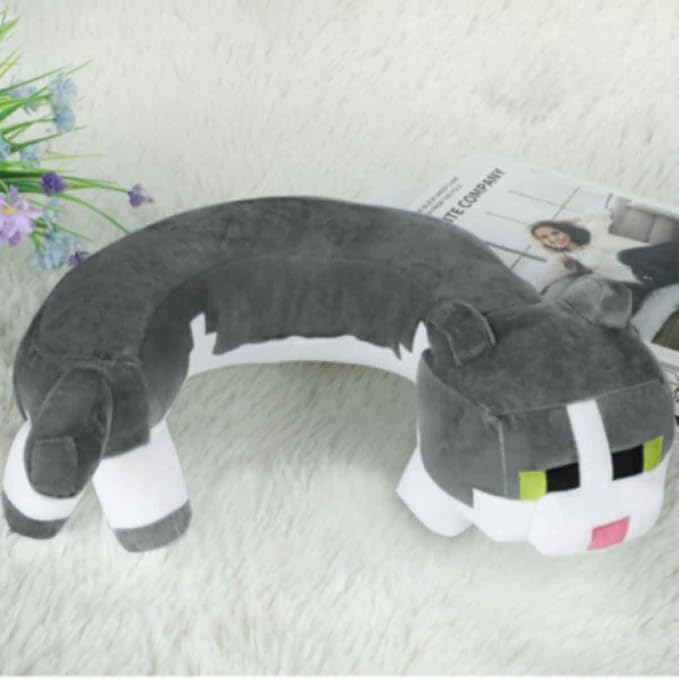 Cat Neck Pillow,Game Plush Toys,Cat Travel Pillow,Cat Stuffed Plush Doll for Fans Kids Christmas Birthday Gift