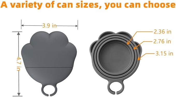2Pcs Can Lids Supplies Set,Many Sizes Dog Cat Food Can Lids,Food Safe BPA Free Pet Food Can Covers for Pets Dogs Cats Feeding Can (black-2)