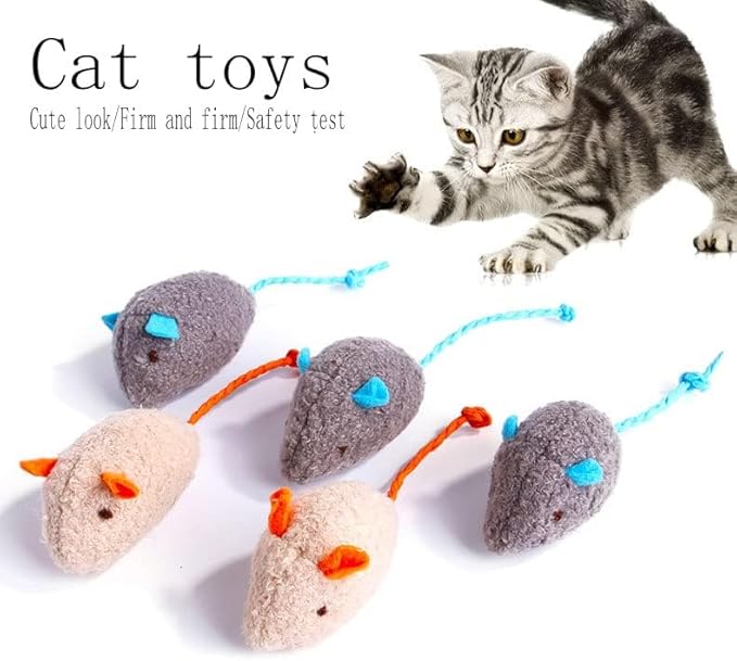 MEETCARE Cat Toy Interactive Toy Mouse Shaped Toy - (3 Pack),Small Breeds (Catnip)