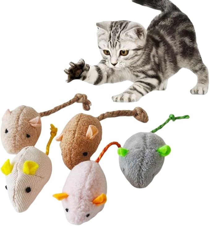 Interactive Cat Toy Mouse - Mouse Toys for Cats, CAT Toy Mouse, CAT Mouse Toy - Engaging & Durable Mouse Toys for Active Play (5 Pack)