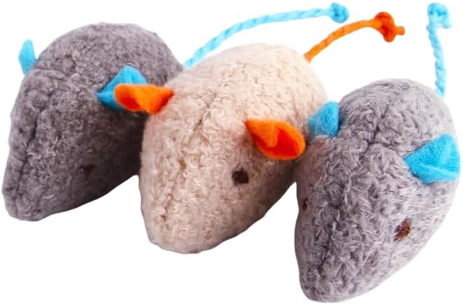 Interactive Cat Toy Mouse - Mouse Toys for Cats, CAT Toy Mouse, CAT Mouse Toy - Engaging & Durable Mouse Toys for Active Play (3 Pack)