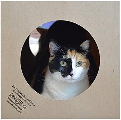 Dezi & Roo Hide and Sneak Collapsible Paper Cat Tunnel - Made in USA - Designed by a Feline Vet - Interactive Cat Toy - Cat Enrichment Toy - Hideaway