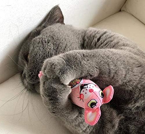 FUZZU Sweet Baby Mice Cat Toy|Cat Toy Catnip | Interactive Cat Toy | Stimulating Cat Toy | Organic Catnip | Pink