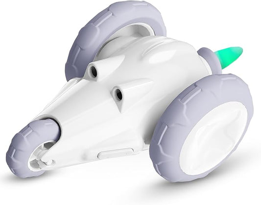 Interactive Cat Toy, Automatic Moving Mouse Toy for Indoor Cats, USB Rechargeable Smart Sensing Electric Kitten Exercise Toys for Boredom and Stimulating