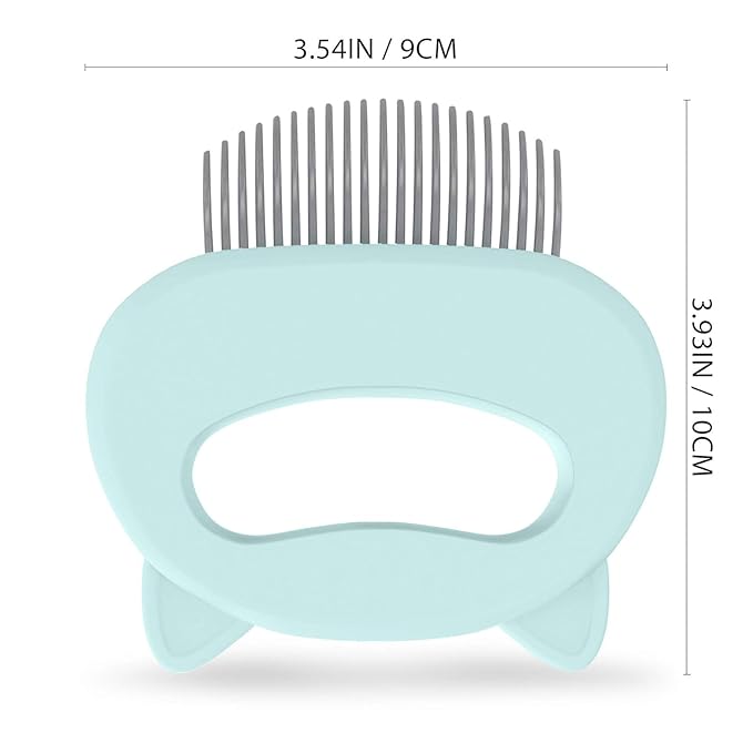 AKOAK 1 Pack Cat Massage Comb, Pet Hair Removal Massage Shell Brush, Soft Hair Removal Brush Comb and Shed Fur Remover Hair Removal Tool for Long and Short Hair Cats Dogs Puppies Rabbits