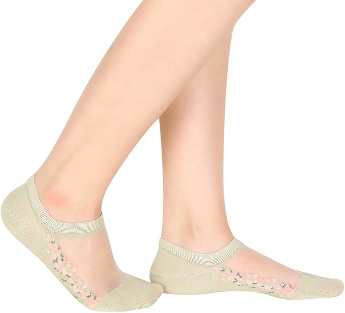 Benefeet Sox Sheer No Show Socks Women Girls Cute Thin Mesh Low Cut Liner Socks for Loafers Boat Shoes