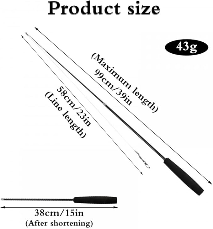 DONGKER Cat Wand Toy Set,3 Stage Retractable Kitten Feather Toys with Bells & 6 Replacement Heads for Teasing Cat Playing(Can't be used for catfishing)