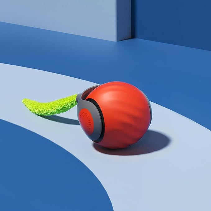 Speedy Sprint Ball Toy for Cat Type-C Rechargeable Interactive Cats Toy Orange