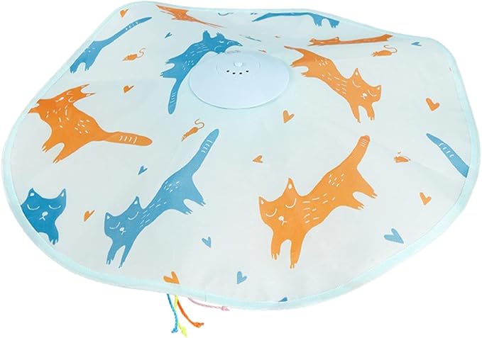 Interactive Cat Toys, Catch The Tail Cat Toy Fun Intelligent Voice Activated Cat Toys Induction Electronic Concealed Motion Cat Toys for Indoor Pet Cat Kitty (Blue)