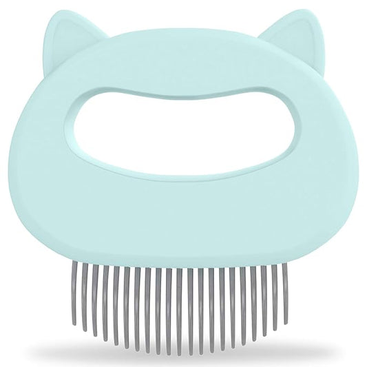 AKOAK 1 Pack Cat Massage Comb, Pet Hair Removal Massage Shell Brush, Soft Hair Removal Brush Comb and Shed Fur Remover Hair Removal Tool for Long and Short Hair Cats Dogs Puppies Rabbits