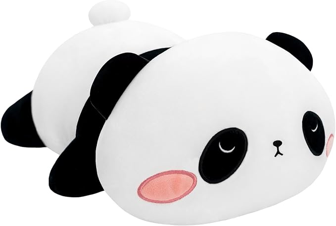 SQEQE Weighted Panda Plush, Weighted Panda Stuffed Animal, Cute Plushies Soft Bear Pillow Toy Gift for Kids Adults 9.8 Inch, 0.8 Lbs