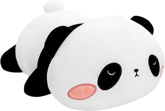SQEQE Weighted Panda Plush, Weighted Panda Stuffed Animal, Cute Plushies Soft Bear Pillow Toy Gift for Kids Adults 13.8 Inch, 1.6 Lbs